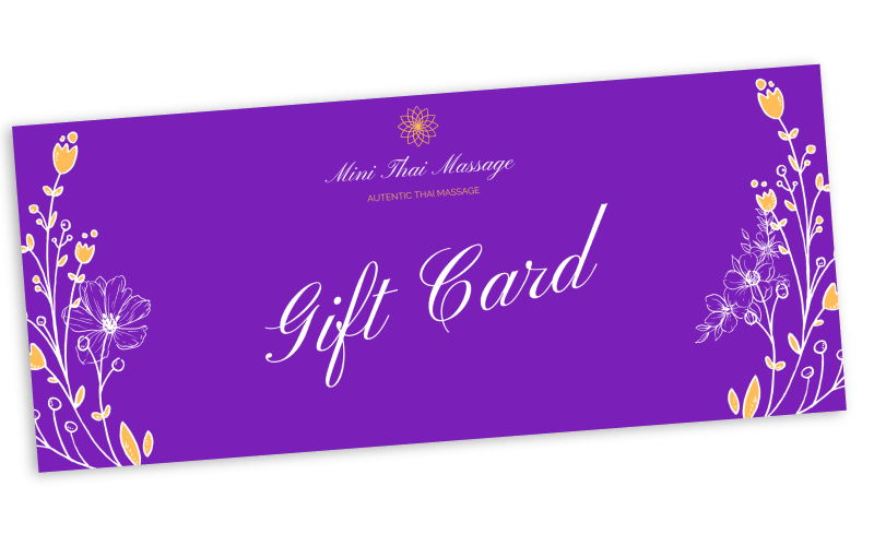 Mini thai massage gift voucher